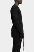 Thom Krom | AW25 Piped seams long sleeve tee, MTS900 Black