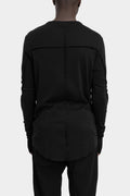 Thom Krom | AW25 Piped seams long sleeve tee, MTS900 Black