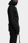 Thom / Krom | SS25 - Hood zip up sweater, Black MSJ691