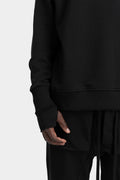 Thom Krom | AW25 - Hooded raglan sweater, MS187 Black