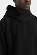 Thom Krom | AW25 - Hooded raglan sweater, MS187 Black