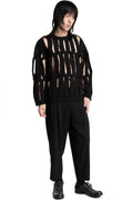 Comme des Garçons Homme Plus |  SS26 - Slit Cut-Out Knit Sweater, N004