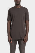 Cotton stitch detail t-shirt, Night brown