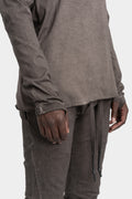 69 by Isaac Sellam | SS25  - Staple spine detail raglan t-shirt,   ROYAL LST TAUPE