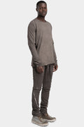 69 by Isaac Sellam | SS25  - Staple spine detail raglan t-shirt,   ROYAL LST TAUPE