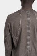69 by Isaac Sellam | SS25  - Staple spine detail raglan t-shirt,   ROYAL LST TAUPE