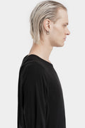 Staple spine detail cashmere blend raglan t-shirt, Black