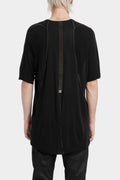 Staple spine detail cashmere blend raglan t-shirt, Black