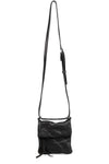 0-Hide | Small folded messenger leather bag, Black F25B3b