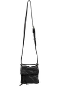 0-Hide | Small folded messenger leather bag, Black F25B3b