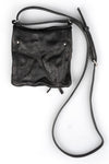 0-Hide | Small folded messenger leather bag, Black F25B3b