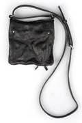 0-Hide | Small folded messenger leather bag, Black F25B3b