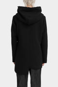 La Haine Inside Us | AW25 - Hooded wool blend asymmetrical coat, M1180