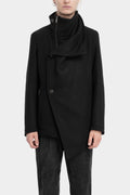 La Haine Inside Us - AW25 High neck asymmetrical wool blend jacket M1178