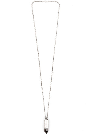 Enri Mars | Vespro silver necklace featuring a large black quartz
