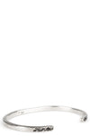 Tension silver cuff w black diamonds