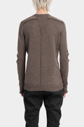 Masnada | AW25 - Patch knit sweater , Fango M35A05