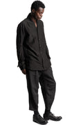 D.Hygen | SS26 - Silk Cotton Washer Shawl Collar Shirt, ST102-0426S