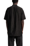 D.Hygen | SS26 - Silk Cotton Washer Double Open Band Collar Half Sleeve Shirt, ST102-0626S