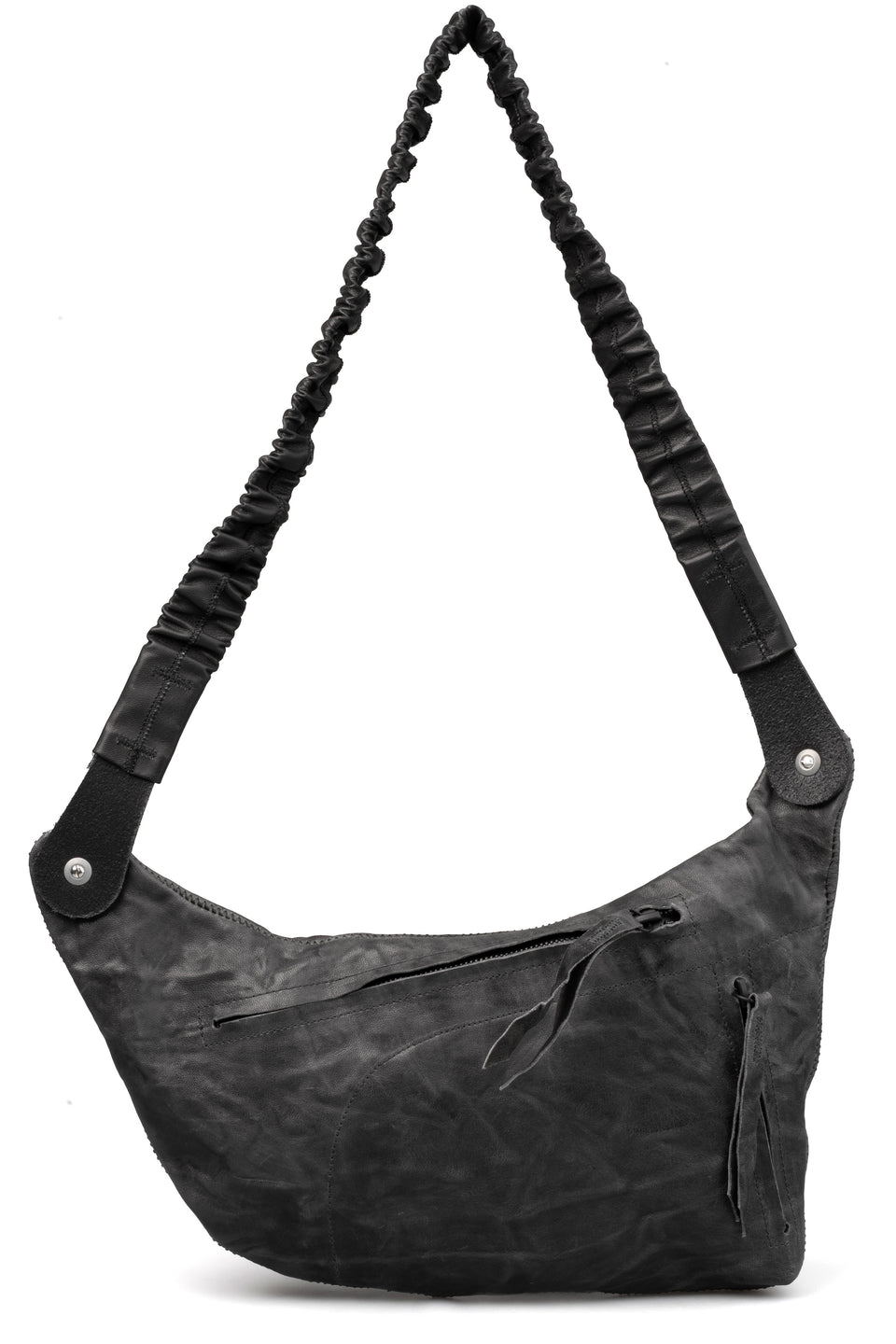 Crossbody leather bag, Plomb