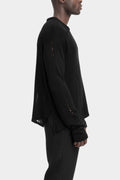 La Haine Inside Us | AW25 - Distressed knit sweater M1191