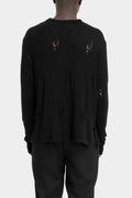 La Haine Inside Us | AW25 - Distressed knit sweater M1191