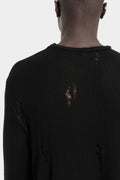 La Haine Inside Us | AW25 - Distressed knit sweater M1191
