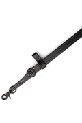 Line leather belt