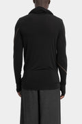 NostraSantissima | Draped collar silk blend sweater TS50