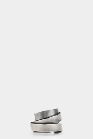 Double folded silver ring