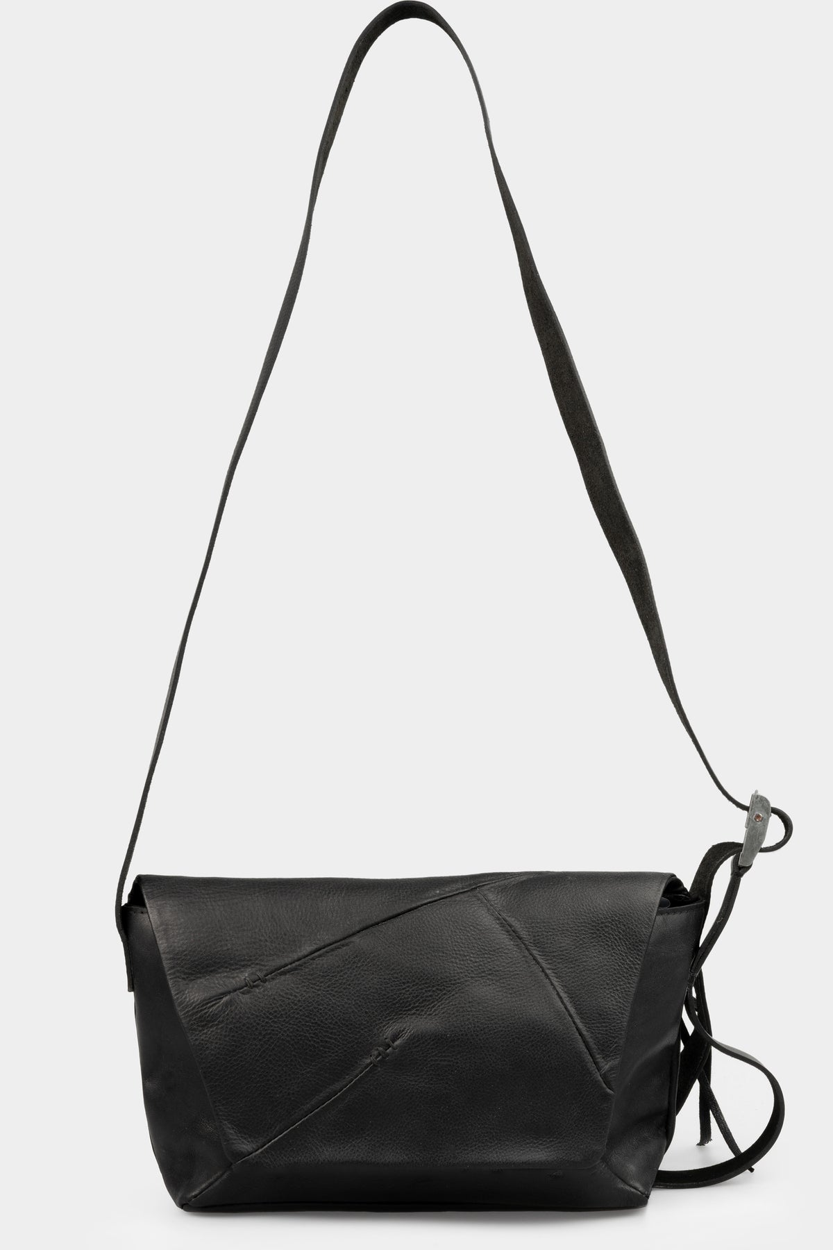 Werkschwarz | AW26 - Leather Messenger Bag, shot on table