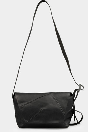 Werkschwarz | AW26 - Leather Messenger Bag, shot on table
