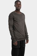 MD75 | AW25 - Double layer lightweight cotton t-shirt, Brown MD12156