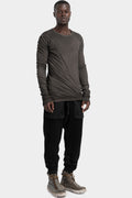 MD75 | AW25 - Double layer lightweight cotton t-shirt, Brown MD12156