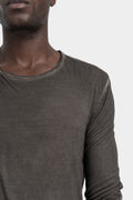 MD75 | AW25 - Double layer lightweight cotton t-shirt, Brown MD12156