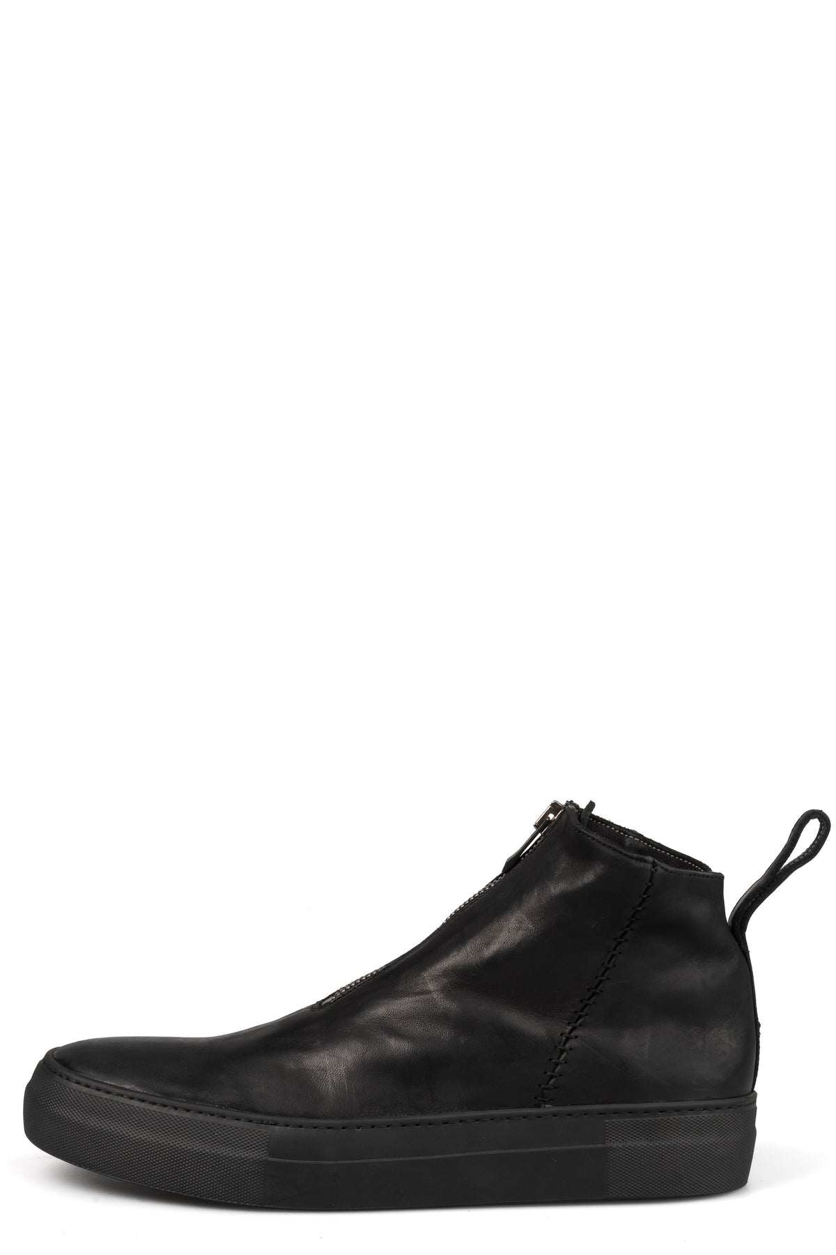 Incarnation | Low front zip leather sneakers, 11V-71167