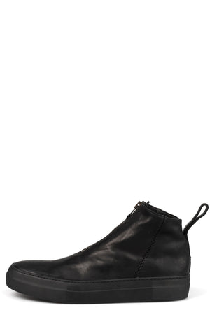 Incarnation | Low front zip leather sneakers, 11V-71167