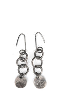 Silver earring coin link