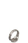 Signet silver ring with black diamond