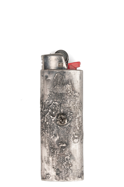 CUMA | Silver lighter case black diamond, shot on table