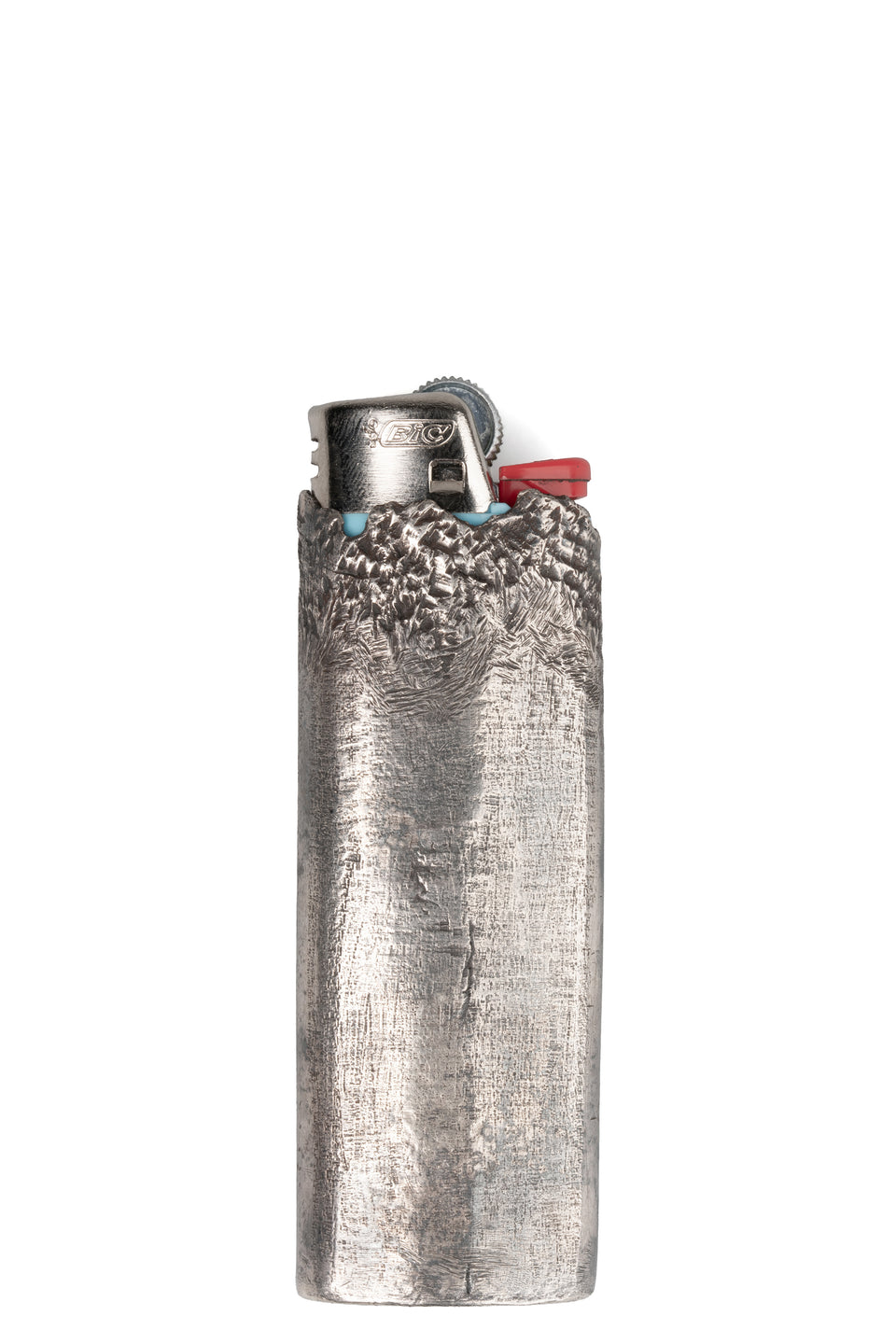Textured silver lighter case