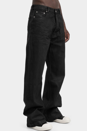 Rick Owens DRKSHDW | AW25 - Geth jeans, Black waxed | DU02E7351 BW