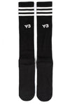 Y-3 Striped High Socks, Black
