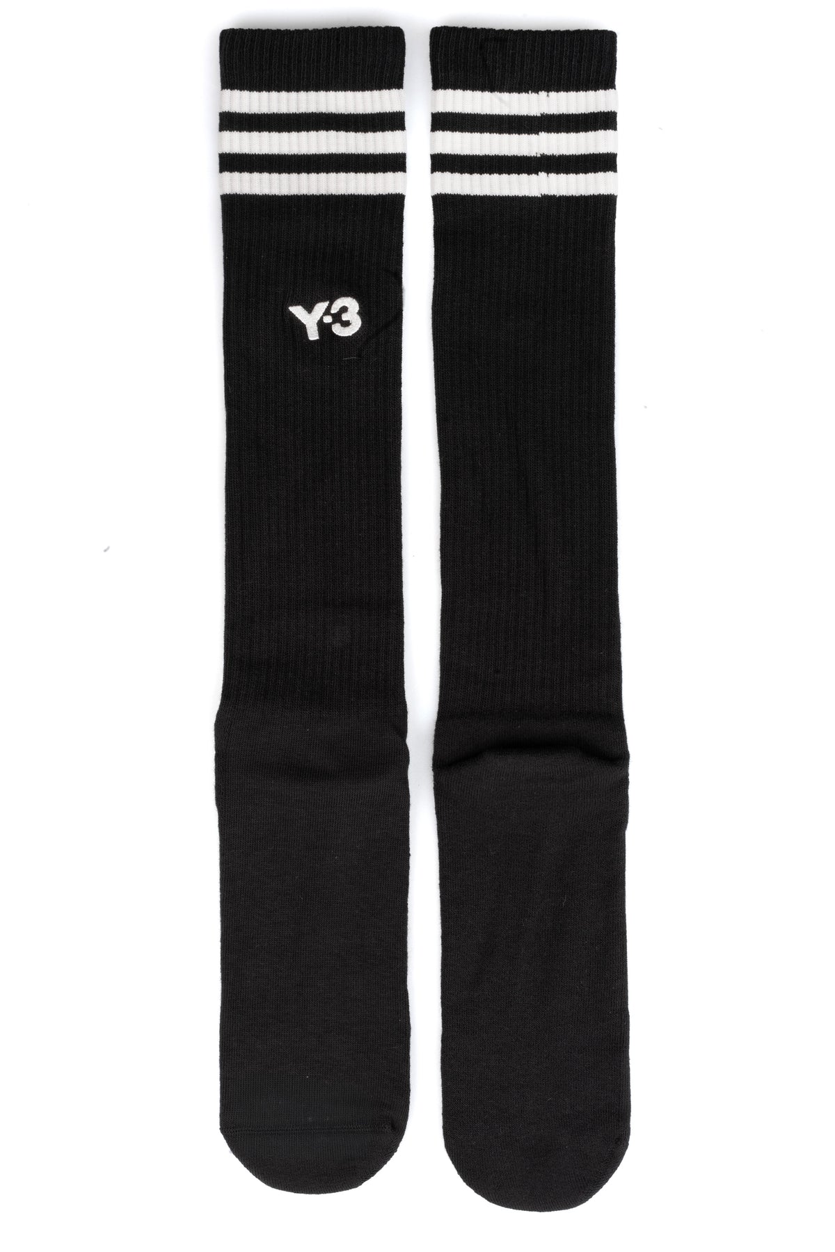 Y-3 | Striped High Socks, Black KD0204