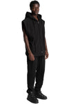 Hooded Sleeveless Sweater Jacket