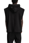 Hooded Sleeveless Sweater Jacket