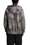 Hooded Zip Jacket, Grey Stone Wash Spray