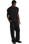 Round Neck Sweat Top, Black