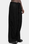 Andrea Ya'aqov | AW25 - Draped wide wool blend pants, 25MSAP48B Black