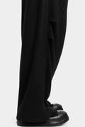 Andrea Ya'aqov | AW25 - Draped wide wool blend pants, 25MSAP48B Black